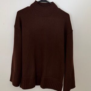 NWOT Tahari Rich Brown Turtleneck Sweater